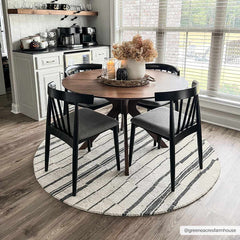 Moorebank Black Striped Wool Rug - Ornate Home