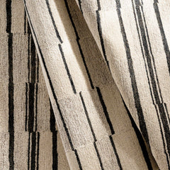 Moorebank Black Striped Wool Rug - Ornate Home