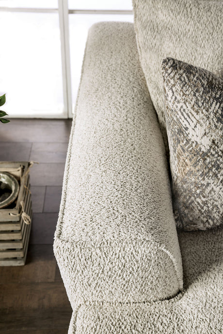 Moorpark Off-White Loveseat - Ornate Home