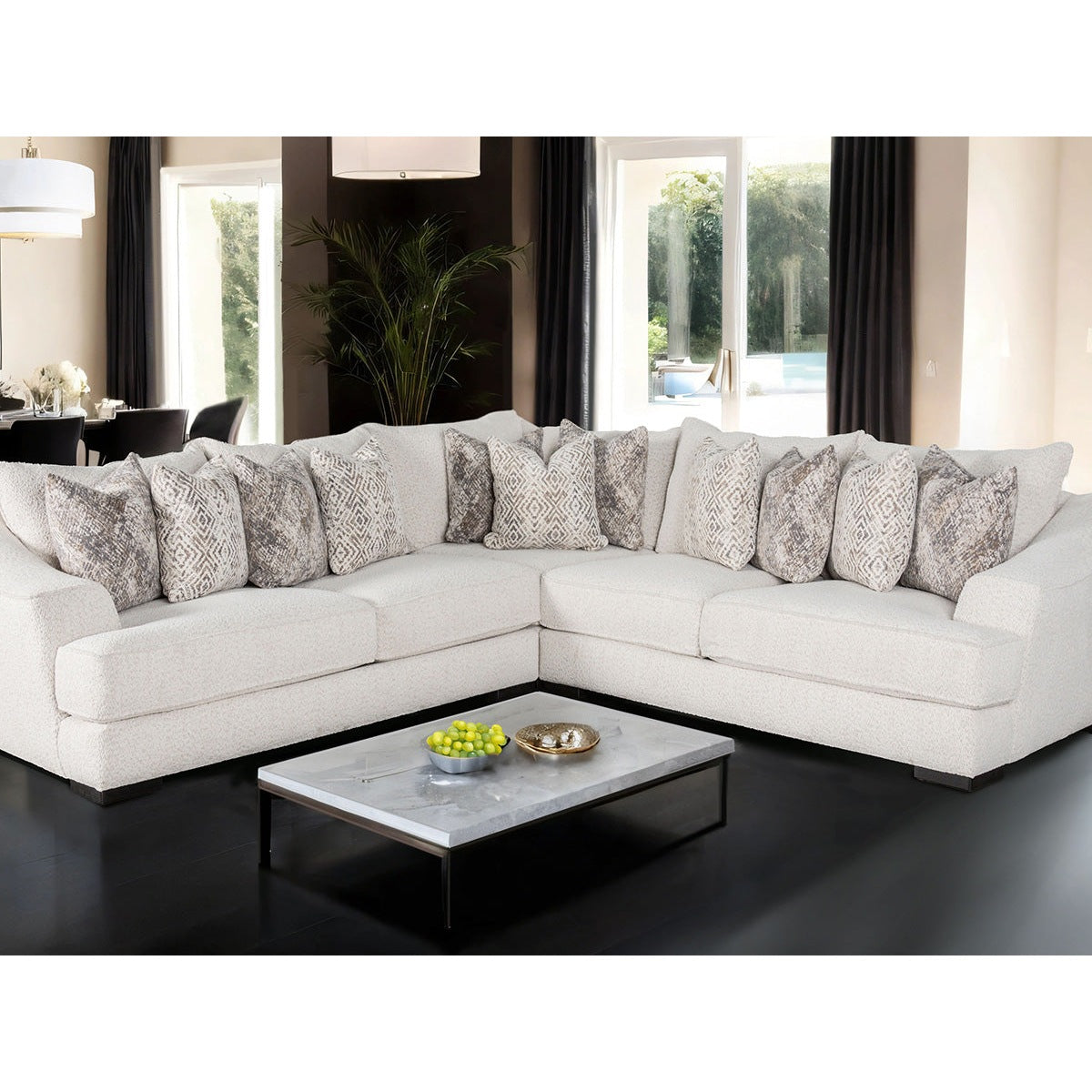 Furniture of America Moorpark Off-White Sectional | Ornate Home