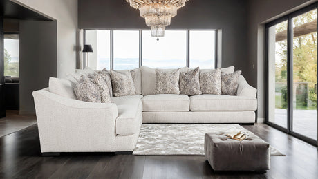 Moorpark Off-White Sectional - Ornate Home