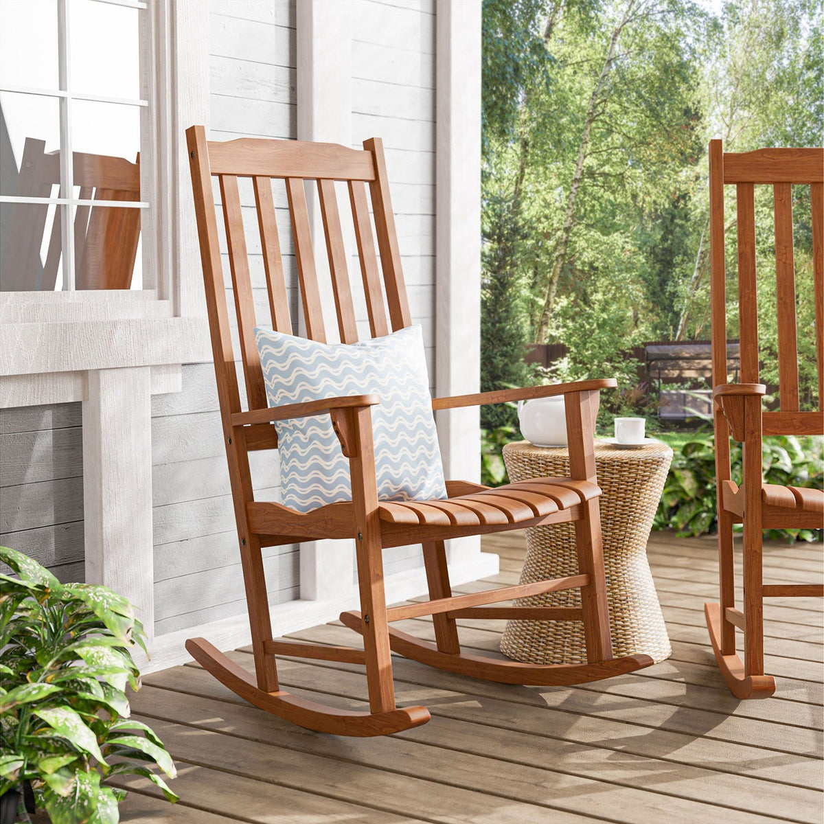 Furniture of America Moose Natural Rocking Chair | Ornate Home