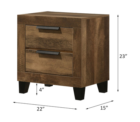 Morales Rustic Oak Nightstand - Ornate Home