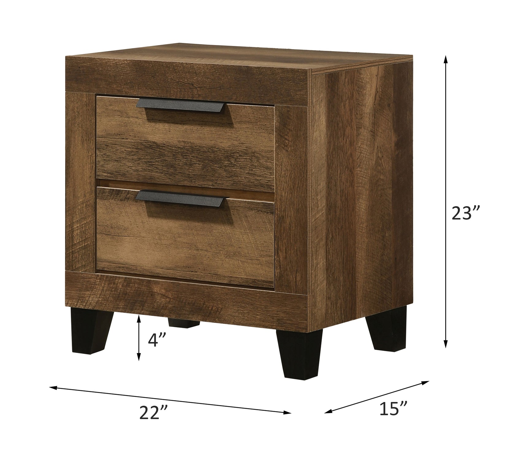 Morales Rustic Oak Nightstand - Ornate Home