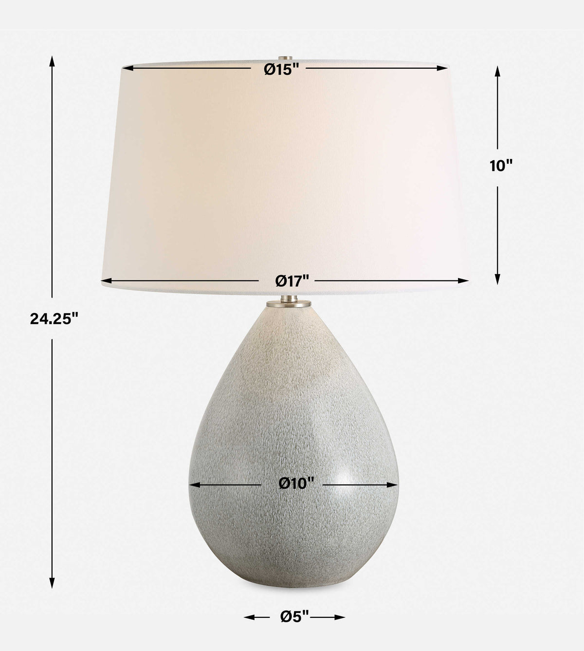 Moray Gray Glaze Table Lamp - Ornate Home