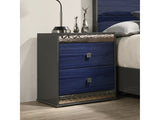 Morcote Ash Gray/Indigo Blue Nightstand - Ornate Home