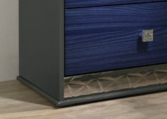 Morcote Ash Gray/Indigo Blue Nightstand - Ornate Home