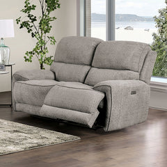 Morcote Light Gray Power Loveseat - Ornate Home