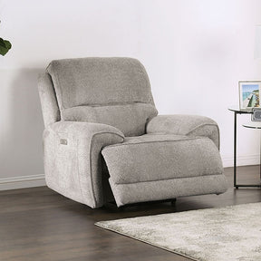 Morcote Light Gray Power Recliner - Ornate Home