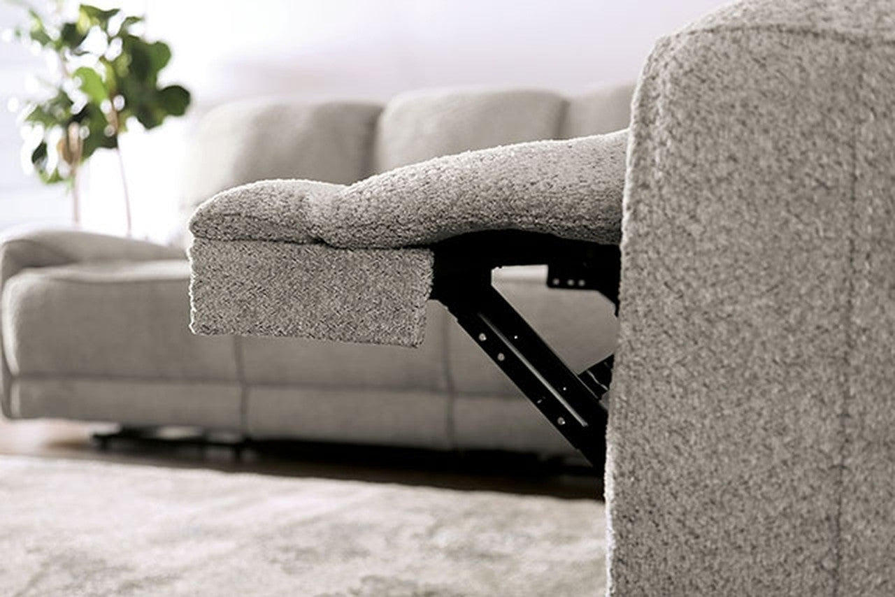 Morcote Light Gray Power Recliner - Ornate Home