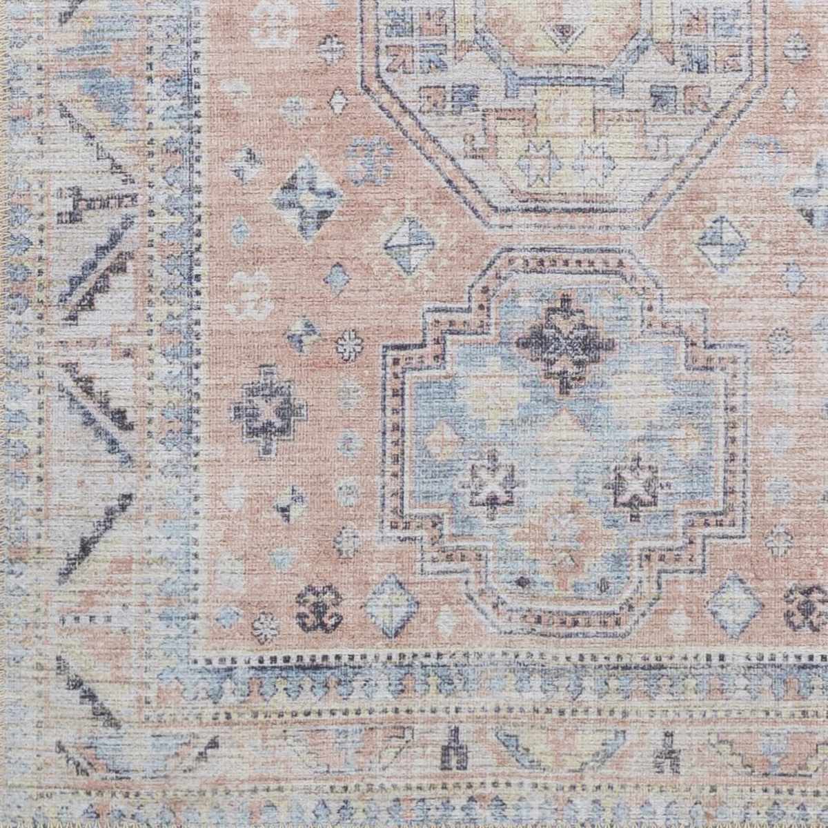 Morcott Peach Washable Area Rug - Ornate Home