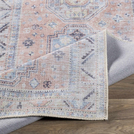 Morcott Peach Washable Area Rug - Ornate Home