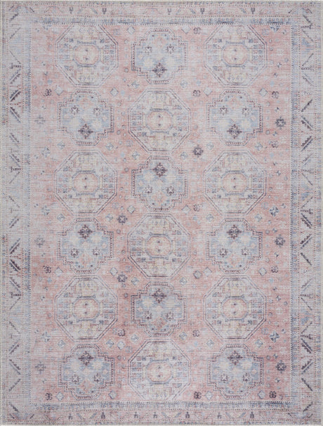 Morcott Peach Washable Area Rug - Ornate Home
