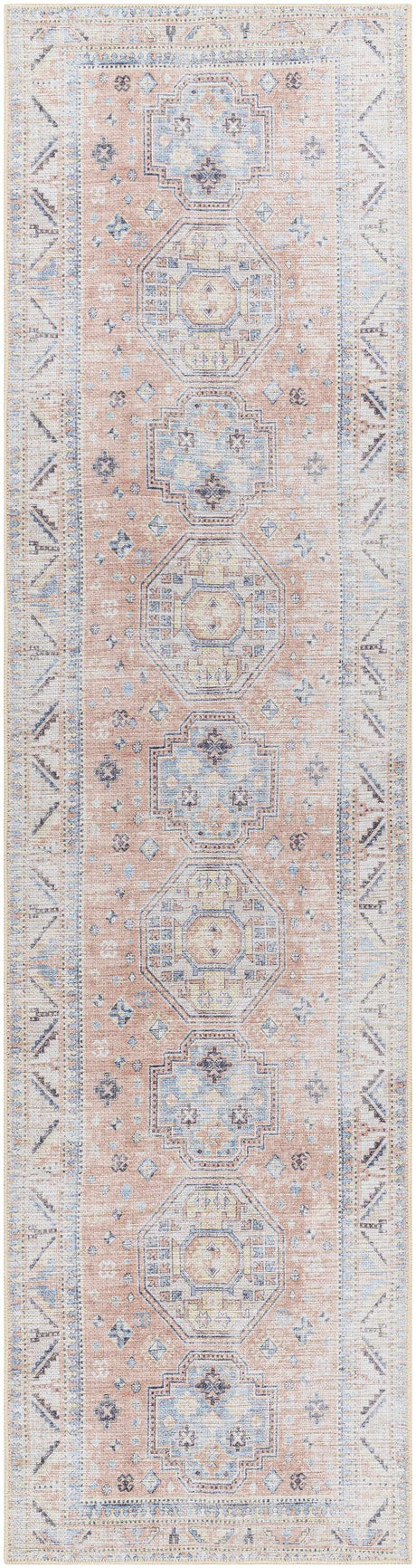 Morcott Peach Washable Area Rug - Ornate Home