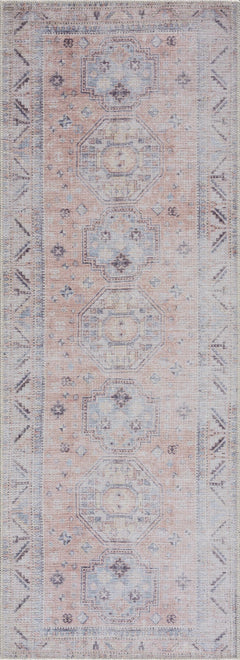 Morcott Peach Washable Area Rug - Ornate Home