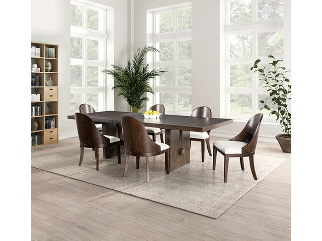 Morden Dark Walnut Dining Table - Ornate Home