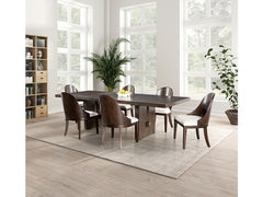Morden Dark Walnut/Off-White Side Chair (Set of 2) - Ornate Home