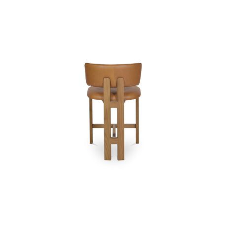 Morel Brown Counter Stool Leather - Ornate Home