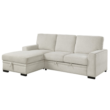 Morelia Beige 2-Piece Sectional Left Chaise - Ornate Home