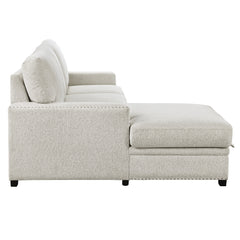 Morelia Beige 2-Piece Sectional Left Chaise - Ornate Home