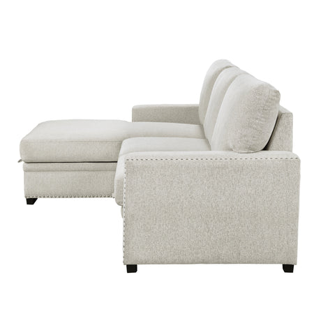 Morelia Beige 2-Piece Sectional Left Chaise - Ornate Home