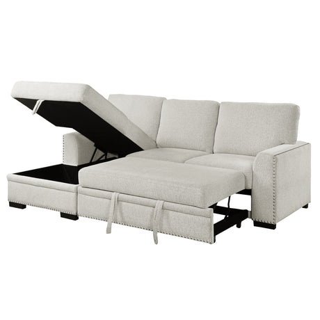 Morelia Beige 2-Piece Sectional Left Chaise - Ornate Home