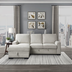 Morelia Beige 2-Piece Sectional Left Chaise - Ornate Home