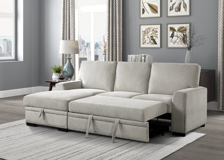 Morelia Beige 2-Piece Sectional Left Chaise - Ornate Home
