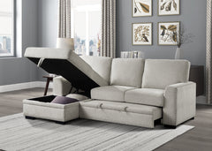 Morelia Beige 2-Piece Sectional Left Chaise - Ornate Home