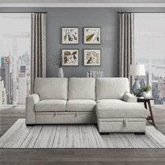Morelia Beige 2-Piece Sectional Right Chaise - Ornate Home