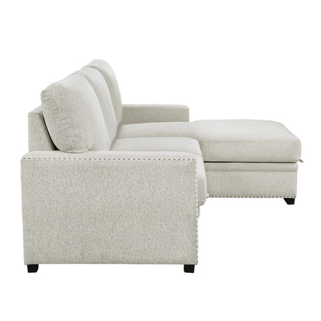 Morelia Beige 2-Piece Sectional Right Chaise - Ornate Home