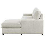 Morelia Beige 2-Piece Sectional Right Chaise - Ornate Home