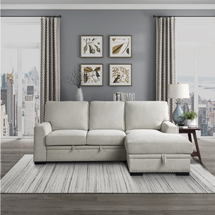 Morelia Beige 2-Piece Sectional Right Chaise - Ornate Home