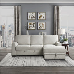 Morelia Beige 2-Piece Sectional Right Chaise - Ornate Home