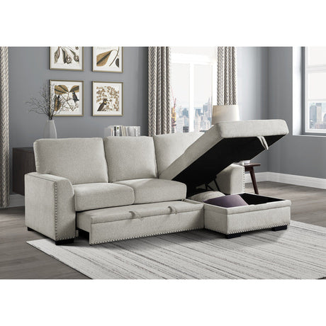 Morelia Beige 2-Piece Sectional Right Chaise - Ornate Home