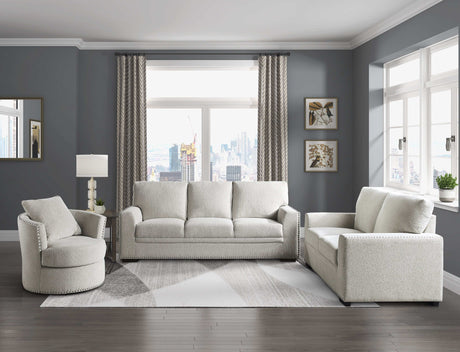 Morelia Beige Chenille Loveseat - Ornate Home