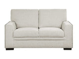 Morelia Beige Chenille Loveseat - Ornate Home