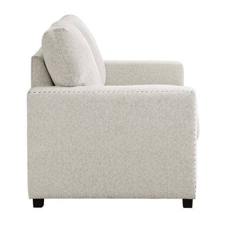 Morelia Beige Chenille Loveseat - Ornate Home