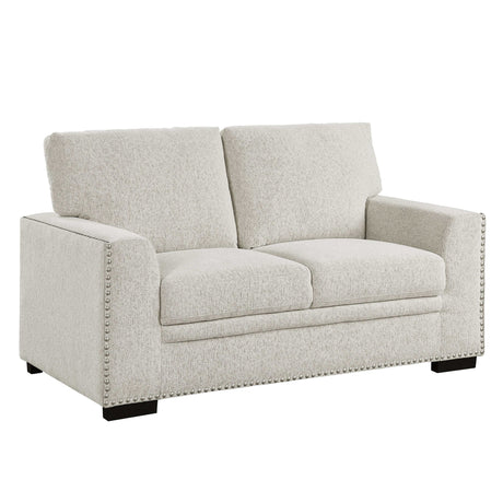 Morelia Beige Chenille Loveseat - Ornate Home