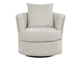 Morelia Beige Swivel Chair - Ornate Home