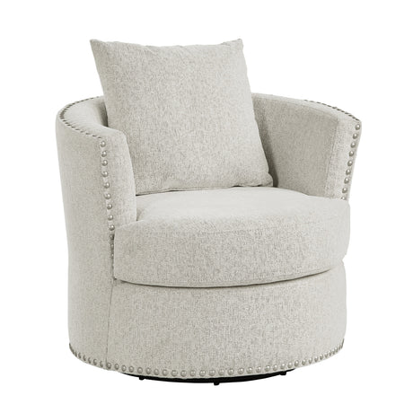 Morelia Beige Swivel Chair - Ornate Home