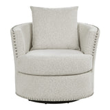 Morelia Beige Swivel Chair - Ornate Home
