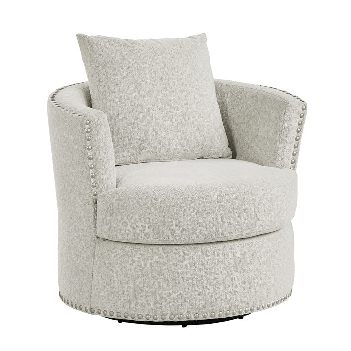 Morelia Beige Swivel Chair - Ornate Home