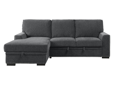 Morelia Charcoal 2-Piece Sectional Left Chaise - Ornate Home