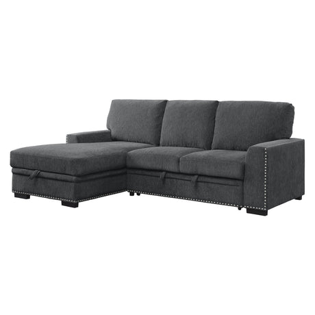 Morelia Charcoal 2-Piece Sectional Left Chaise - Ornate Home