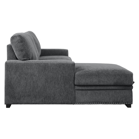 Morelia Charcoal 2-Piece Sectional Left Chaise - Ornate Home