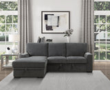 Morelia Charcoal 2-Piece Sectional Left Chaise - Ornate Home