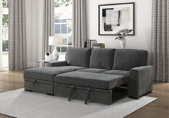 Morelia Charcoal 2-Piece Sectional Left Chaise - Ornate Home