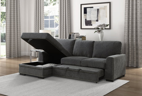 Morelia Charcoal 2-Piece Sectional Left Chaise - Ornate Home