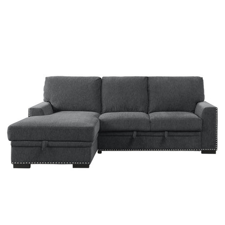 Morelia Charcoal 2-Piece Sectional Left Chaise - Ornate Home